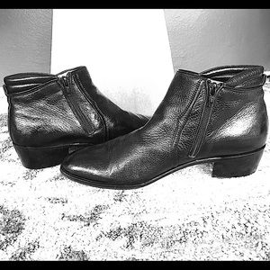 MARIO BRUNI Leather Ankle Boots Made in Italy